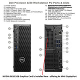 Refurbished Dell Precision 3420 Compact PC NVIDIA P620 Graphics i5 10th Gen 16GB RAM 256GB NVME SSD Windows 11 Pro