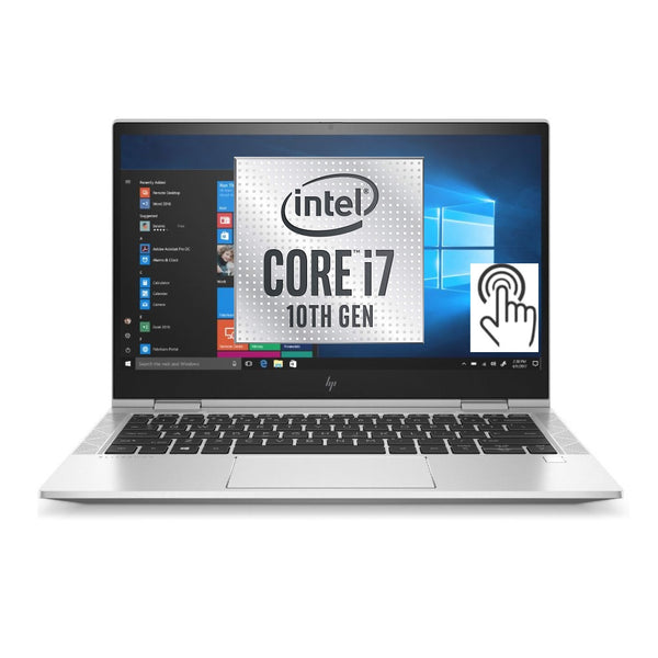 Refurbished & Upgraded HP EliteBook x360 830 G7 Intel i7-10510U 16GB RAM 256GB NVME SSD 13" Touchscreen i7 10th Gen Windows 11 Pro